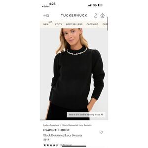 Tuckernut HYACINTH HOUSE Black Bejeweled Lucy Sweater